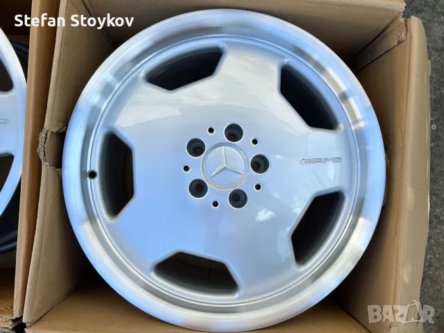 AMG Monoblock АМГ Моноблок 8+9x18 Mercedes Мерцедес r107 w116 w123 w124 r129 w140 w210 r170, снимка 6 - Гуми и джанти - 56076533