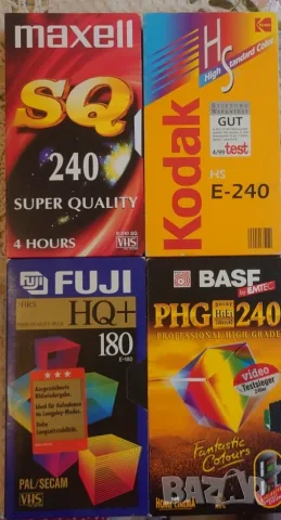 Видео касети VHS Maxell, Kodak, Fuji, Basf
