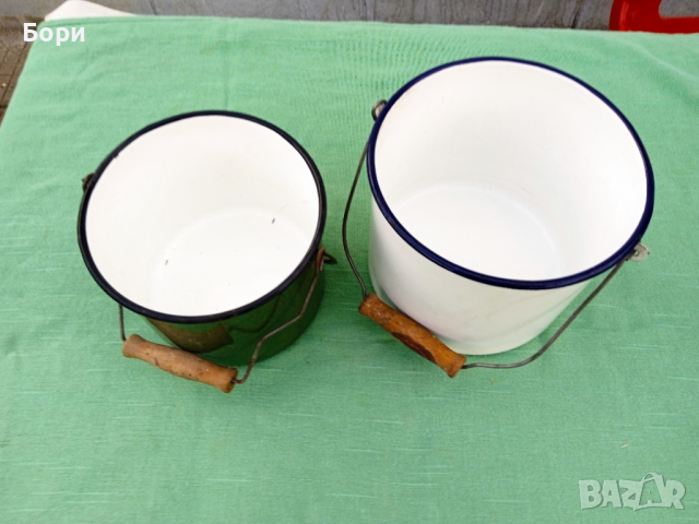Стари Емайлирани котелки не са ползвани, снимка 2 - Други - 36409645