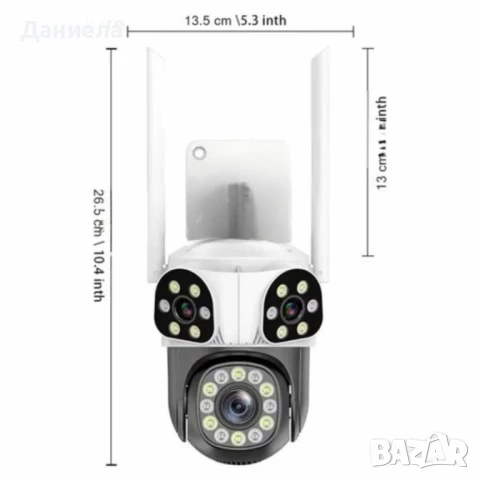 Външна Wi-Fi камера Lylu 12MP с интелигентно управление и нощно виждане, снимка 4 - IP камери - 51295619