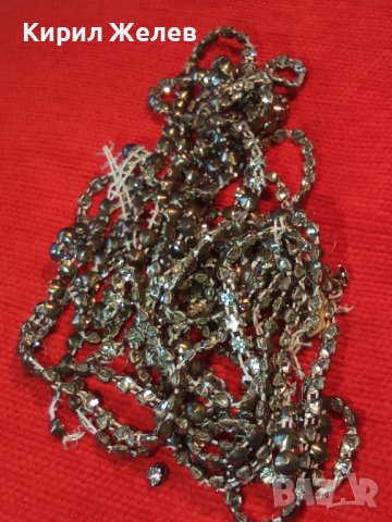 СТАР БИЖУТЕРИЕН СРЕБРИСТ НАНИЗ МАТЕРИАЛ за ХЕНД-МЕЙД РЕТРО УКРАШЕНИЕ за РЕСТАВРАЦИЯ 8589, снимка 10 - Колиета, медальони, синджири - 31451152