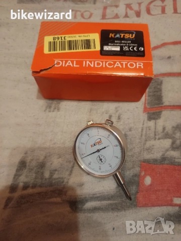 KATSU индикаторен часовник 0-10 мм, точност 0,01 мм, метричен индикаторен часовник НОВ, снимка 3 - Други инструменти - 50639081