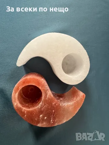 Свещник Ин-Ян от хималайска сол