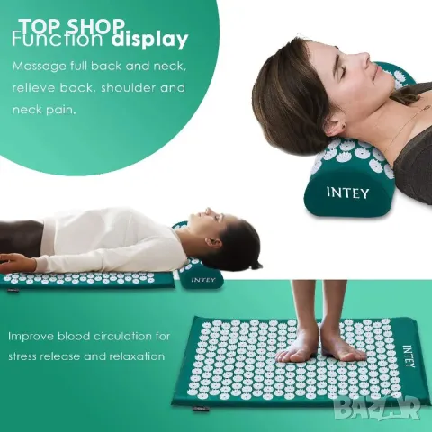 Акупунктурен матрак и възгравница -INTEY Wellness Therapy, снимка 3 - Уреди за диагностика - 48632891