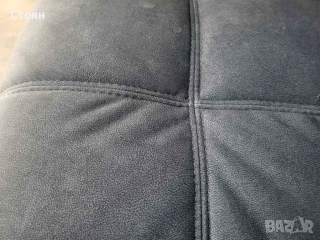 Сив фотьойл от плат Marvella, снимка 4 - Дивани и мека мебел - 53802302