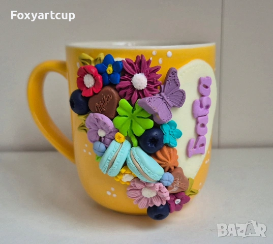 чаша полимерна глина за баба, снимка 5 - Декорация за дома - 53553054