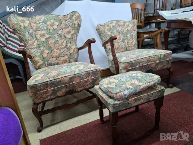 Комплект ретро кресла внос от Холандия , снимка 2 - Дивани и мека мебел - 48942095