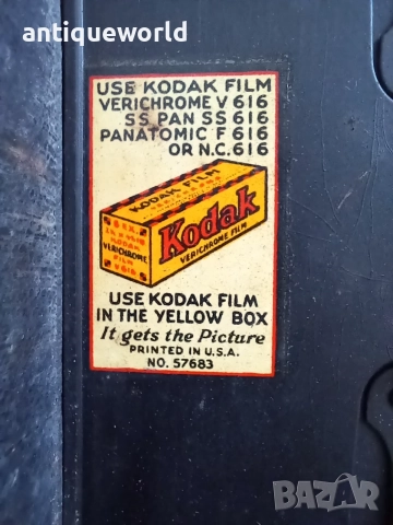 Стар Мехов Фотоапарат KODAK USA, КОДАК 1915/1930г., снимка 8 - Антикварни и старинни предмети - 56149847