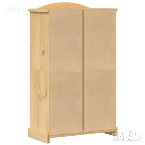 vidaXL Гардероб "Corona" 101x52x170 см, масивна дървесина, бор, снимка 6 - Гардероби - 56147398