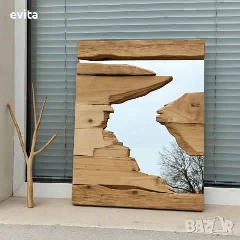 Налично! Декорация огледало и дърво. Ръчна изработка! , снимка 17 - Огледала - 40739528