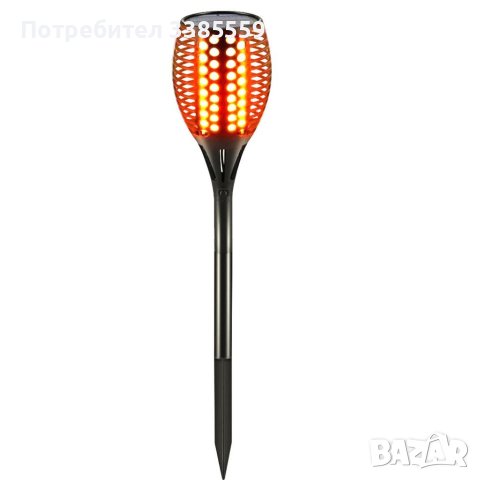 Соларна LED лампа имитираща огън със светлинен сензор , снимка 3 - Соларни лампи - 41962677