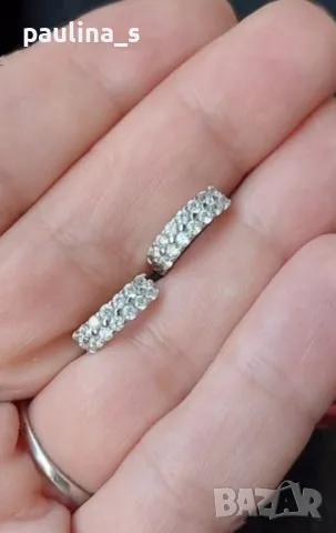 Четири броя / Сребърни обеци с циркони на Пандора / проба 925s / Южна Корея , снимка 8 - Обеци - 33416237