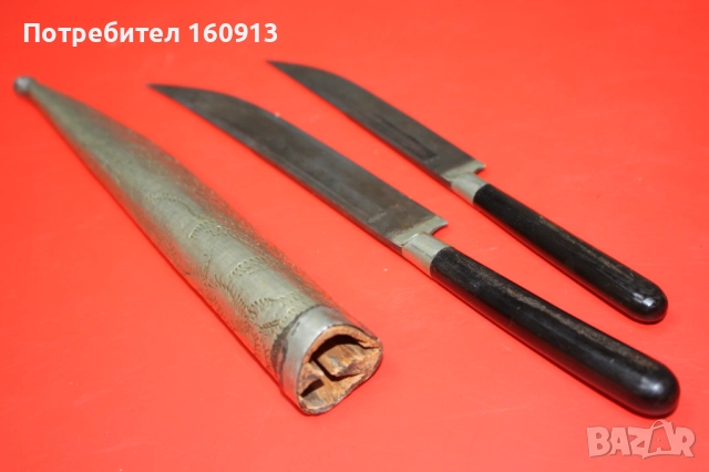 Сет 2 османски ножчета с оригинална двойна кания ., снимка 12 - Антикварни и старинни предмети - 51626675