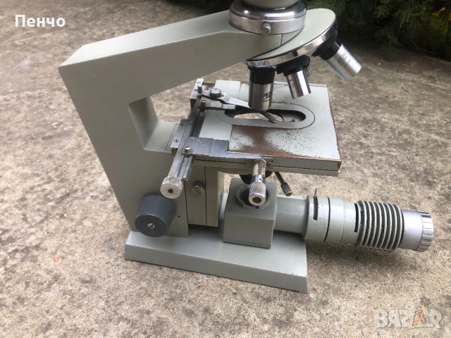 стар професионален микроскоп "CARL ZEISS JENA" - Germany DDR, снимка 9 - Антикварни и старинни предмети - 53691135