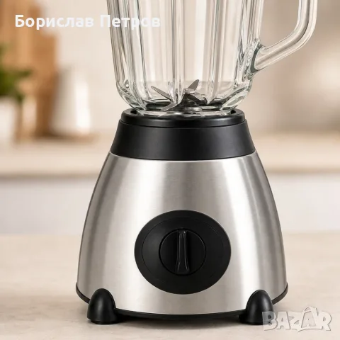 Стъклен блендер с чопър 2 в 1, 2200W, 5 скорости, стъклена кана, снимка 8 - Блендери - 56022396