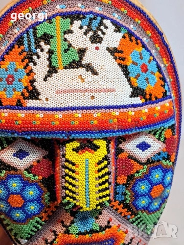 мексиканска маска уичоли 34/2, снимка 6 - Колекции - 53763243