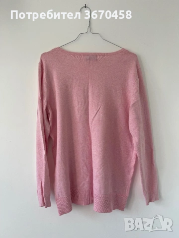 Мека розова блузка свободна кройка, снимка 2 - Блузи с дълъг ръкав и пуловери - 53722192