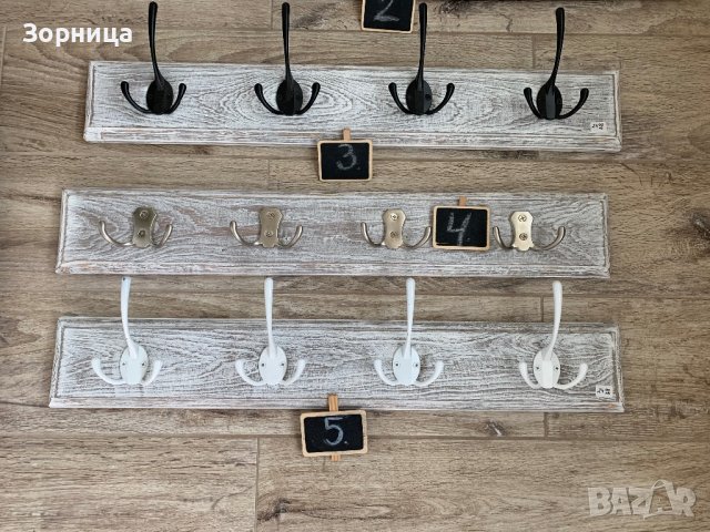 Стенна дървена закачалка , снимка 3 - Други стоки за дома - 30925105