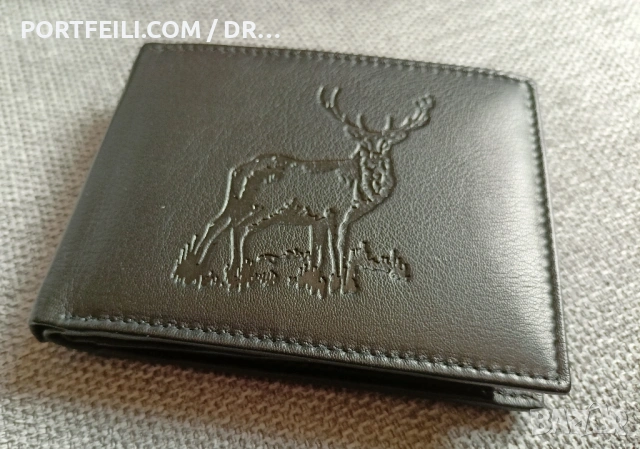  Кожен портфейл Friedrich с RIFD NFC защита и щампа на елен , снимка 6 - Портфейли, портмонета - 53617247