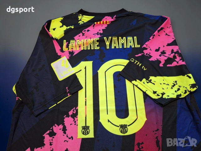 Флуоресцентна футболна тениска на Барселона # Ламин Ямал#10!, снимка 3 - Футбол - 52063579