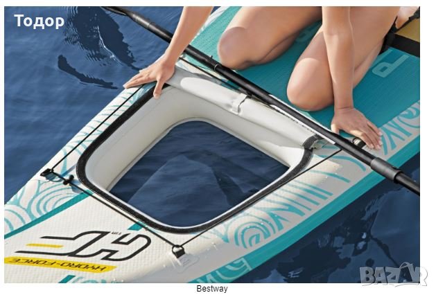 Надуваема дъска 65363 Bestway inflatable Surf Board   340x89x15 см до 150 кг Bestway padle board set, снимка 12 - Водни спортове - 36003725