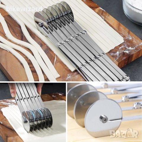 DBREAKS 7-колесен нож за пица /  тесто / торти и др. НОВ, снимка 2 - Прибори за хранене, готвене и сервиране - 52642374