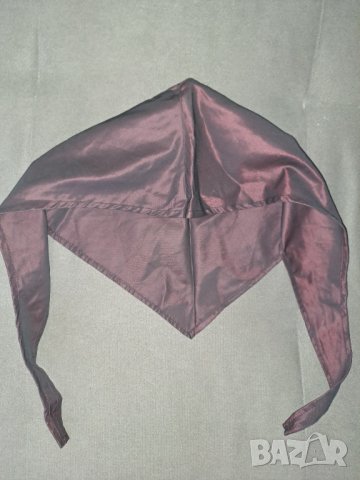 Забрадка тъмно вишнево червено сатенен нюанс, снимка 2 - Шапки - 44369918