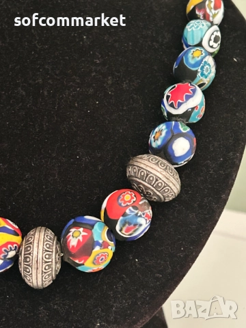 Колие/ огърлица Мурано, снимка 4 - Колиета, медальони, синджири - 52723065