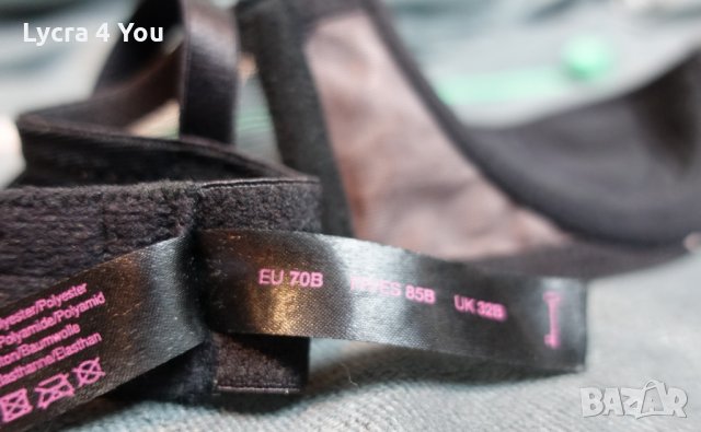 70В светло розов разкриващ сутиен с черна дантела, снимка 4 - Бельо - 35938237