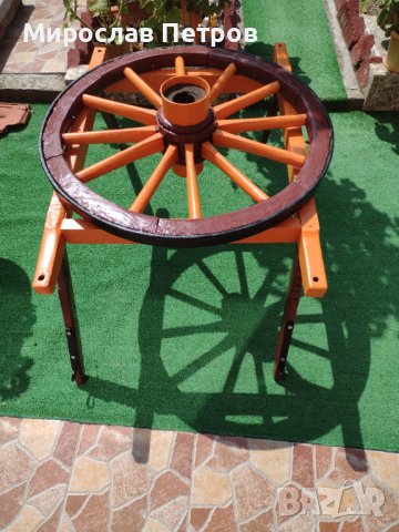 Цветарник от колело на каруца.УНИКАТ.Може само колелото., снимка 9 - Градински мебели, декорация  - 30369519