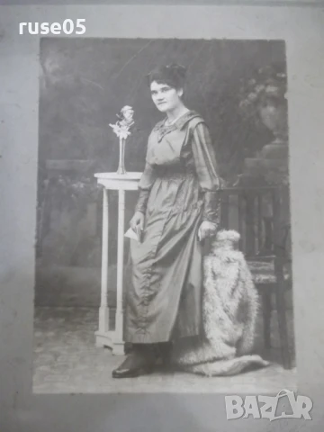 Снимка стара на картон на жена, снимка 2 - Колекции - 50540662