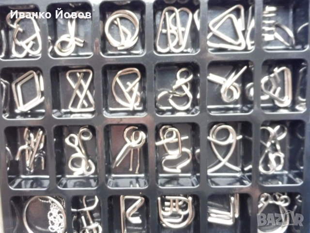 24 броя 3D метални пъзели – Образователни интелектуални играчки, повишаване IQ и EQ, подаръчна кутия, снимка 2 - Пъзели - 53519172