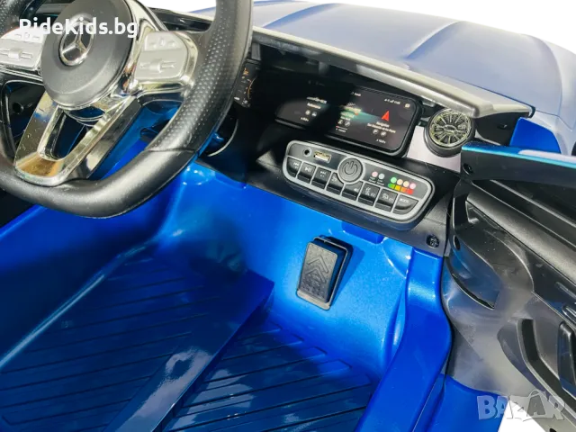 Mercedes CLA 45 S AMG 12V – Детска акумулаторна кола, Синя, EVA гуми, 4x4, снимка 7 - Детски велосипеди, триколки и коли - 49731301