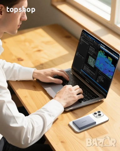 Чисто нова,фабрично запечатана! Външна батерия Baseus Picogo AM41, ултра тънка 10000mAh Qi2 Magsafe , снимка 8 - Друга електроника - 52078130