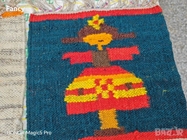 Ръчно тъкани винтидж килимчета 26/26 см, снимка 7 - Декорация за дома - 53477113