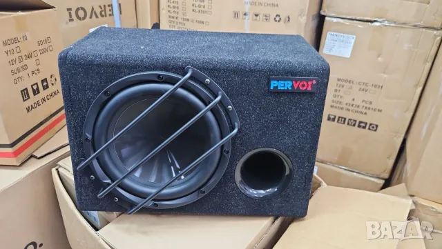Активна бас каса за кола Pervoi MU-1007 – 10 инча, 150W реална мощност