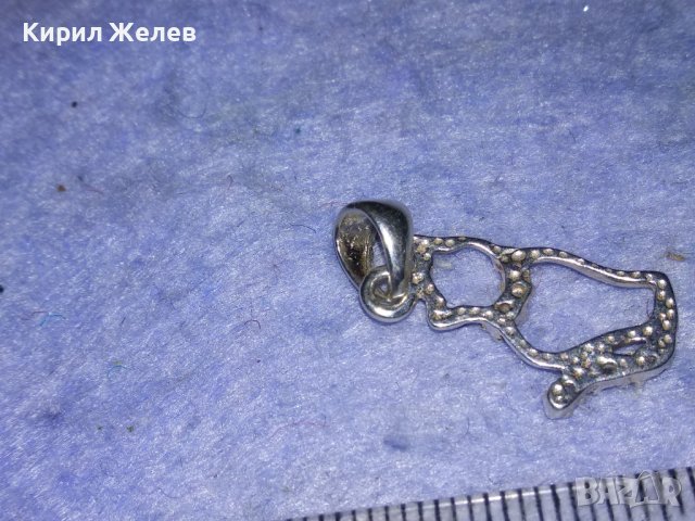 СКЪПОЦЕНЕН АЖУРЕН ФИГУРАЛЕН СРЕБЪРЕН АРТ МЕДАЛЬОН КОТЕНЦЕ СРЕБРО 925 с ЦИРКОНИ 38215, снимка 15 - Колиета, медальони, синджири - 40932323
