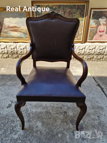 Чудесен антикварен бароков стол кресло стил Луй 15, снимка 1