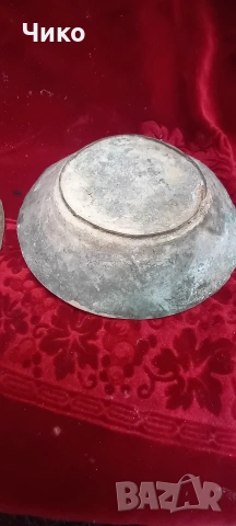 2бр стари медни калайдисани чиний, снимка 6 - Антикварни и старинни предмети - 53054163