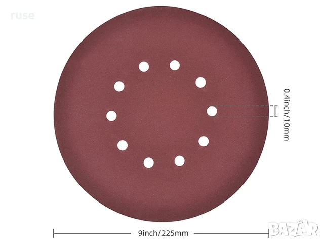 НОВИ! Шкурки Parkside 225mm 30 части за шлайфмашини PWDSA 20-Li A1, снимка 3 - Други инструменти - 50844977