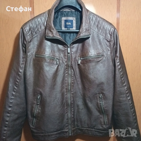 Ново кожено тъмнокафяво яке,размер M