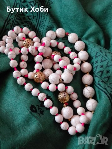 Чудесен гердан от естествен говлит, снимка 1