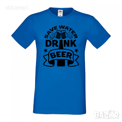 Мъжка тениска Save Water Drink Beer 2,Бира,Бирфест,Beerfest,Подарък,Изненада,Рожден Ден, снимка 4 - Тениски - 36387420