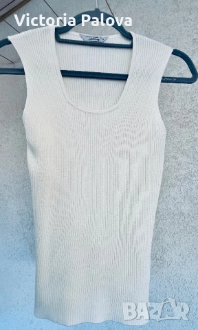 Модерен копринен топ ANGELA MOLINO Италия, снимка 5 - Корсети, бюстиета, топове - 51714580