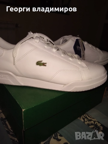 Lacoste оригинални мъжки спортни обувки, изцяло естествена кожа 