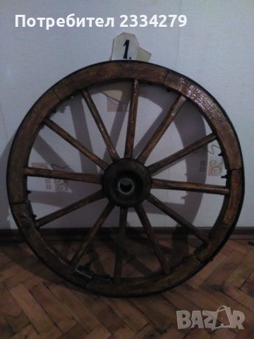 Колела от голяма каруца, стара дървена коларска изработка., снимка 3 - Антикварни и старинни предмети - 37068572