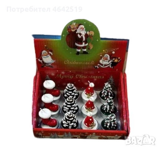 12 Коледни ароматни чаени свещи в кутия, снимка 2 - Декорация за дома - 52336884