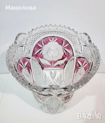 Ваза от оловен кристал "Anna Hütte", снимка 6 - Други ценни предмети - 53449341