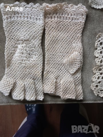 Плетива, ръкавици на една кука, снимка 7 - Декорация за дома - 41230226