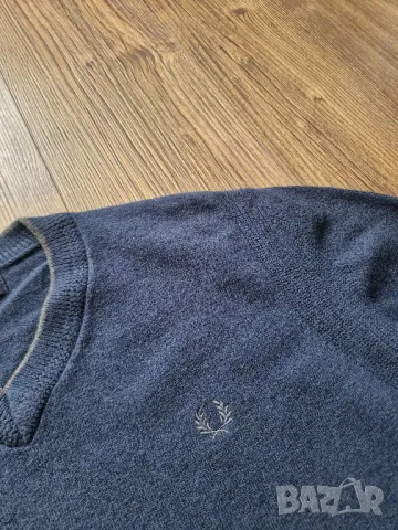 Страхотен мъжки пуловер FRED PERRY  размер L, снимка 4 - Пуловери - 48061274